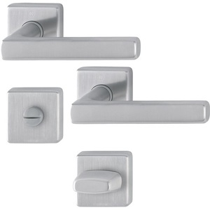 Juego de Rosetas de Acero Inoxidable HOPPE Dallas F69 Cuadradas SK/OL DIN Izquierda/Derecha D/D - Product Image 1