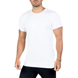 Camisetas 100% algodón personalizadas al por mayor para hombre, camisetas ajustadas de secado rápido informales de estilo moderno, ajustadas, patrón de letras, serigrafía - Product Image 2