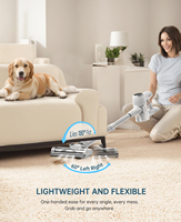 Aspirateur Cyclone Sans Fil Portable et Léger avec Fonction de Nettoyage à Sec pour Poils d'Animaux, Maison et Voiture
