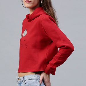 Sweat-shirts à capuche pour femmes avec logo frontal, design d'usine, hiver, 100% coton molletonné, style décontracté, prix bas - Product Image 2