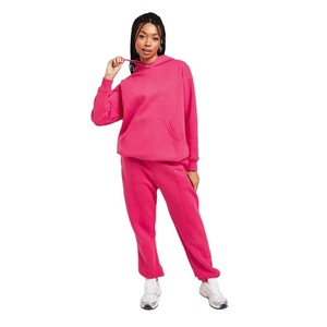 Ensemble de survêtement chaud pour femmes sweat à capuche en polaire épaisse et joggers pour femmes par temps froid pull décontracté tenues légères - Product Image 1