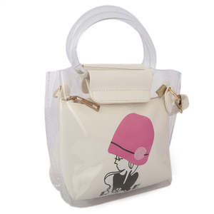 กระเป๋าสะพายไหล่เด็กผู้หญิง 002 -สีขาว - Product Image 1