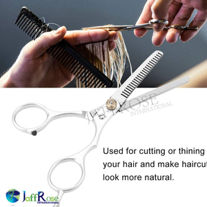กรรไกรตัดผมสแตนเลสสตีลเครื่องมือความงามสำหรับสัตว์เลี้ยงในครอบครัวกรรไกรตัดผมแบบตรงสำหรับร้านเสริมสวยมืออาชีพ - Product Image 5