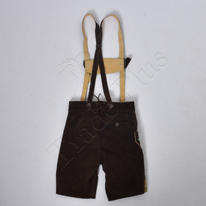 กางเกงหนังบาวาเรียนสำหรับผู้หญิงหนังกลับสีน้ำตาลโลโก้ตามสั่งใหม่ราคาถูก - Product Image 2