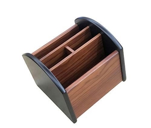 Hộp Sắp Xếp Có 3 Ngăn Hộp Đựng <span class=keywords><strong>TV</strong></span> Từ Xa Hộp Sắp Xếp Từ Xa Phòng Khách Bằng Gỗ Mộc Mạc Hộp Bút Chì Để Bàn - Product Image 2