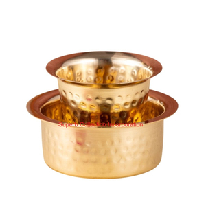 Vente en gros Ensemble Dabara en acier inoxydable, tasses à café filtre traditionnelles du sud de l'Inde et gobelet pour la maison et l'hôtel - Product Image 4