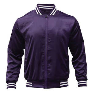 Custom Satin Varsity Jacket Men Team Logo Bomber Jacket Venta al por mayor Moda Streetwear - Product Image 3