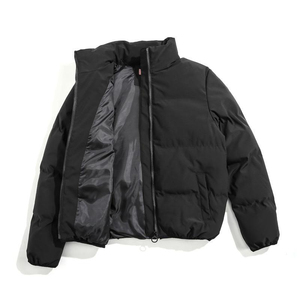 Veste matelassée en toile pour homme de bonne qualité, col montant, logo OEM, hiver - Product Image 3