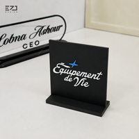 Panneau de table personnalisé en acrylique EZD, plaque de nom de bureau personnalisée avec logo pour salon de beauté, boutique, décoration de comptoir de réception