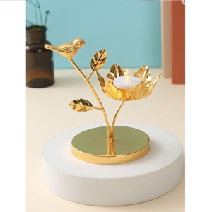 Metal Candle Holder Candle Stand for Lighting and Home Decoration <b>Set</b> Stylish Antique Finish Decorative Candle Jar Holder - Product Image 6