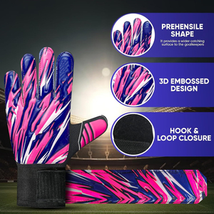 Gants de gardien de but en latex, forte adhérence, imperméables, avec sangle de poignet réglable, fermeture à lacets, pour gardien de but de football, enfants, jeunes, adultes - Product Image 6
