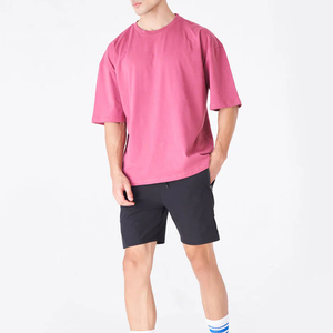 Camiseta de gran tamaño de algodón pesado 100% de lujo para hombre, cuello redondo, diseño largo, Digital, alta calidad, peso pesado, cuello redondo en blanco, de gran tamaño - Product Image 3