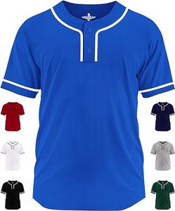 Camiseta de Béisbol de Manga Corta Personalizada MICR@TECH SPORTS, Color Personalizado, Cuello con 2 Botones, Ribete, Uniforme de Equipo MTS-BJ-013 - Product Image 3