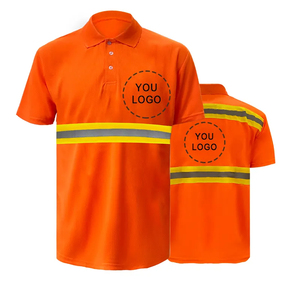 Wholesale Hi Vis Security Work Polo <b>Shirts</b> Construction Protective Reflection Safety High Visibility Polo <b>Shirt</b> - Product Image 1