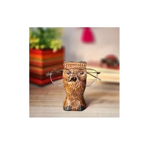 Porte-verre en œil de hibou fait à la main de luxe écologique Support en bois de style élégant - Product Image 1