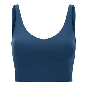 Écusson de broderie personnalisé de haute qualité avec logo haut court pour femmes ensembles de soutien-gorge de sport pour filles vente en gros - Product Image 5