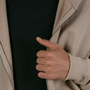 Sweat-shirts personnalisés pour hommes en coton lourd, sweat-shirts surdimensionnés à capuche, poches fonctionnelles, épaules tombantes, sweat-shirt zippé, Process Impex - Product Image 2