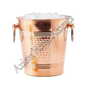 HANDMADE POLISHED STAINLESS STEEL <b>ICE</b> <b>BUCKET</b> with HANDLES Eco-Friendly Modern Luxury for BAR HOME USE by AXIOM HOME ACCENTS - Product Image 2