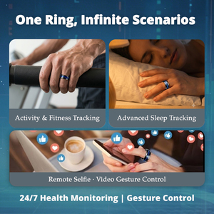 Anillo Inteligente, Iridiscente Natural, Resistente al Agua 10ATM, Monitor de Salud, Contador de Pasos y Frecuencia Cardíaca, Nuevo Modelo 2026 - Product Image 4