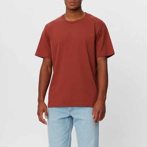 T-shirts oversize en coton peigné respirant, logo personnalisé, 100% coton, col rond uni, pour hommes et femmes - Product Image 6