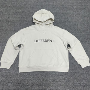 OEM Vintage Unisex Sudadera con capucha bordada personalizada de alta calidad de algodón de gran tamaño 460 GSM French Terry Cropped Hoodie hombres - Product Image 4