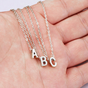 Hip Hop alfabeto colgante collar joyería con 18K chapado en oro letra X encanto DIY joyería personalizada a granel al por mayor - Product Image 2