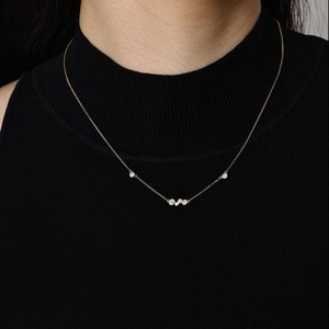 Elegante Collar Redondo con Bisel Mixto, Diamante Cultivado en Laboratorio de 0.286 Ct D-F VVS1-VS2 en Oro Amarillo de 14K y 18K, para Regalo de Aniversario de Bodas - Product Image 2