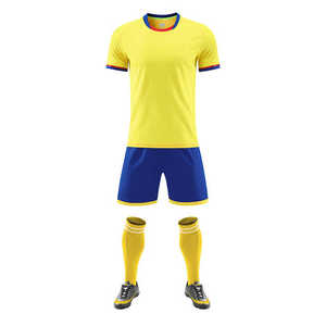 Venta al por mayor de uniformes de equipos de partido, uniformes de entrenamiento de fútbol para niños y adultos, trajes de fútbol de secado rápido de color sólido - Product Image 5
