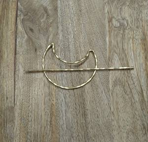 Crescent Moon Shape Hair <b>Barrettes</b> Hollow Hoop Geometric Brass Metal Hair <b>Clip</b> for Women Hair Accessories - Product Image 1