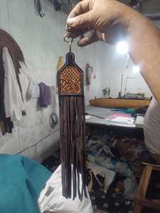 Direct de l'usine Cowboy Style Accessoires Fleur Porte-clés outillé Rodeo Cowhide Western Keyring - Product Image 5