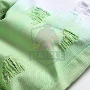 กางเกงยีนส์ขาสั้นผู้ชายคุณภาพสูง ผ้าฝ้ายถัก 100% ระบายอากาศได้ดี เหมาะสำหรับการฝึกซ้อม ใช้งานกลางแจ้ง สวมใส่สบาย ขายดี - Product Image 5