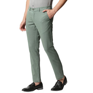 Pantalones Oxford de Algodón para Hombre, Corte Recto, Color Verde, Marca NAPA INDUSTRIES, Antiarrugas, Frente Plano, Estilo Casual Elegante, Cintura Alta, Cierre de Cremallera - Product Image 5