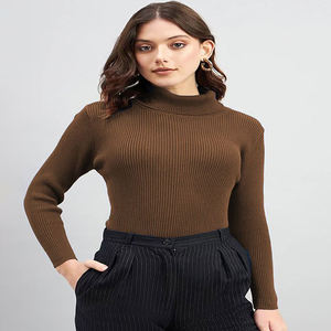 Woolen High Neck Full Sleeve Regullar length Women Woolen Top Casual Streetwear Women Top casual Winter'S Top's - Product Image 3