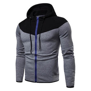 <b>Men's</b> Top Hoodies Zipper Sweatshirts <b>Pocket</b> Sweaters Slim Colour Fit <b>Men's</b> Hoodies <b>Men's</b> Autumn Patchwork Zip <b>Cardigans</b> - Product Image 1