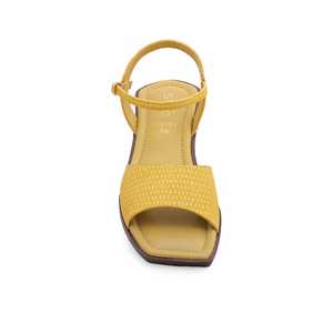 Amarillo Formal FR5181 Sandalias de tacón Moda Punta abierta Tobillo Correa Transpirable PU Plantilla para verano al aire libre - Product Image 1
