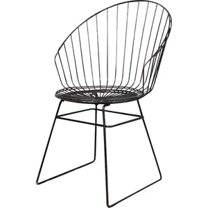 高品质金属户外椅可叠放钢咖啡厅侧椅咖啡店金属铁丝椅价格合理