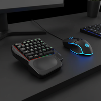 Clavier de jeu ergonomique à une main Keywin K5, design personnalisé, éclairage LED, 35 touches, clavier à une seule main, OEM
