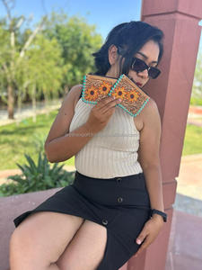 Nuevos monederos de cambio de monedas de cuero marrón hechos a mano reales, estuche rectangular para tarjetas de crédito, estuches bonitos para tarjetas pequeñas con cremallera - Product Image 2