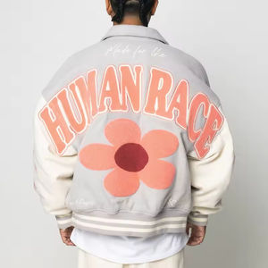 Vestes d'université OEM grande taille pour hommes vente en gros de veste d'université vierge veste de baseball Letterman unie pour hommes - Product Image 4