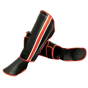 Espinilleras de boxeo de cuero de tamaño adulto al por mayor último estilo bajo MOQ protección funcional espinilleras - Product Image 4