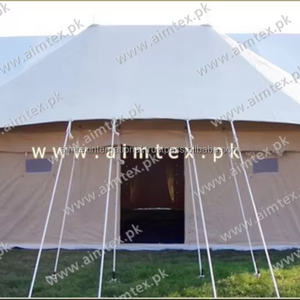 Tente de poteau IP personnalisée 100% coton toit supplémentaire tissu PVC & PE tente quatre saisons utilisée dans toutes les zones tentes de système de suspension de cordes - Product Image 1