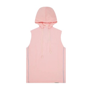 Débardeur à capuche sans manches pour hommes, en molleton de coton épais, pour musculation et entraînement en salle de sport, coupe ajustée, personnalisable OEM, marque privée - Product Image 6