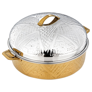 Casserole en acier inoxydable sur mesure en métal plaqué or fabriquée en Inde Meilleure vente et haute qualité Nouvelle ronde tendance - Product Image 1