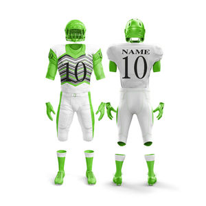 Uniforme de fútbol americano con cuello en V personalizado de alta calidad, vendido directamente de fábrica, sublimación, manga corta, talla grande, característica al por mayor - Product Image 4