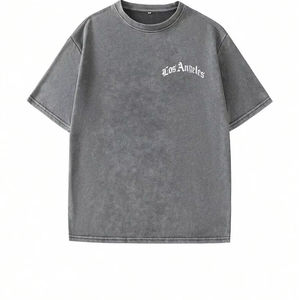 Camisas estampadas de tendencia para hombre, camiseta estampada Vintage lavada con ácido/lavada hecha con algodón suave 100% hecho en Pakistán - Product Image 1