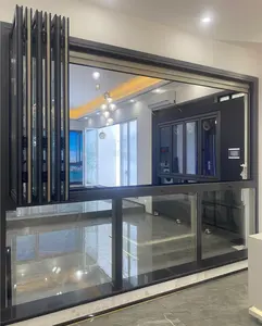 전문 맞춤형 알루미늄 2 중 창 에너지 효율적인 접이식 유리 창 접는 창