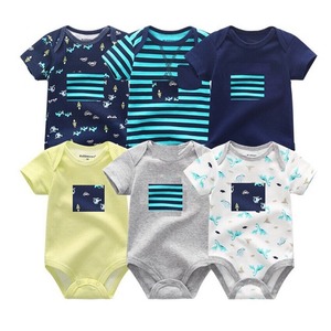 เสื้อผ้าเด็กใส่ได้ทั้งชายและหญิง0-3เดือนและ0-12เดือนผ้าถักแบบลำลองกระดุมปิดสำหรับฤดูร้อน - Product Image 6