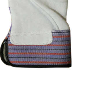 Guantes DE TRABAJO canadienses hechos de cuero natural dividido de vaca con protección trasera de algodón puro en La Palma a través del pulgar y el dedo índice - Product Image 4