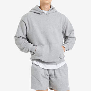 Sweat-shirt et sweat à capuche pour homme avec logo personnalisé du fabricant, surdimensionné, sans cordon, en molleton français, sweat à capuche de haute qualité pour homme - Product Image 1