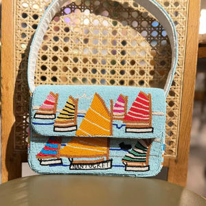 Bolso de Magnolia con cuentas, monedero con cuentas florales, bolso de flores blancas, bolso de hombro de primavera, monederos con cuentas de verano, hecho a mano floral - Product Image 1